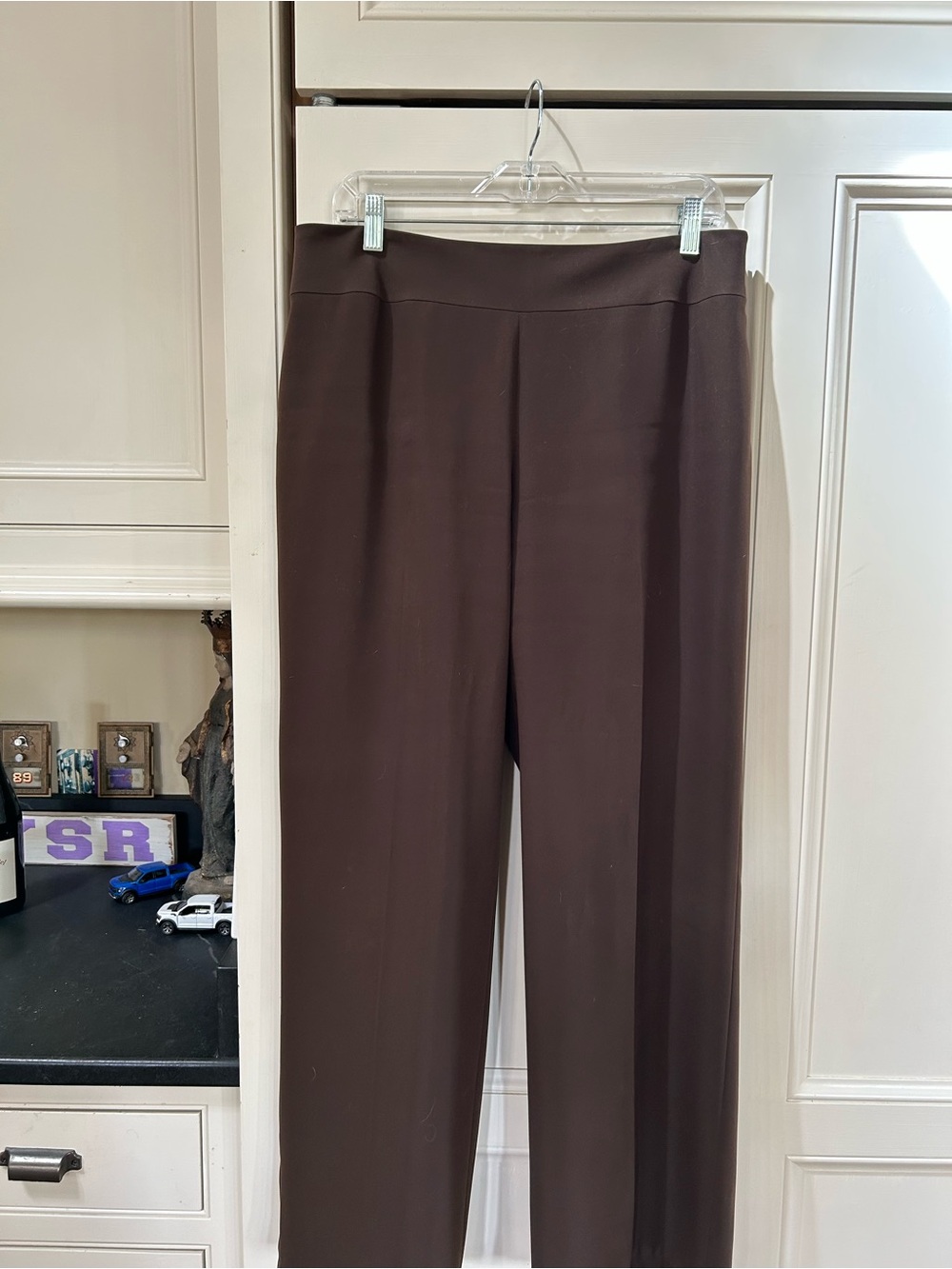 Women's Brown Pull-On Straight Leg Pants Liz Claiborne
